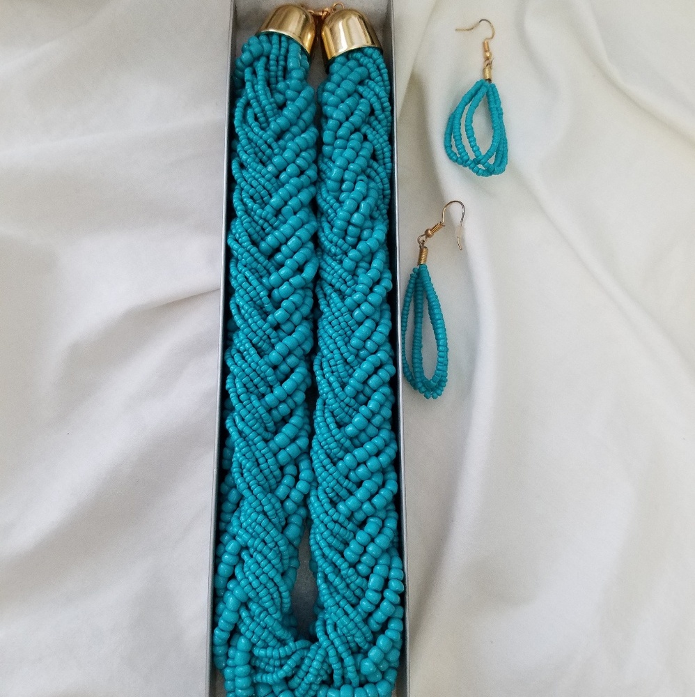 Turquoise Beaded Jewelry Set